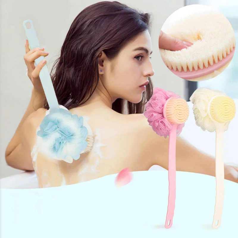 

Brushing Body Brush Shower Loofah Sponge Long Handle Exfoliating Back Scrubber for Skin Exfoliating Massage Wet or Dry