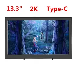 13,3 "портативный компьютерный монитор 2K HD 2560x1440 ips PS3 PS4 Xbox360 type-C USB-C Mini HDMI дисплей монитор для Raspberry Pi 3B 2