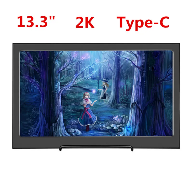 Портативный компьютерный монитор 13 3 дюйма 2K HD 2560x1440 IPS PS3 PS4 Xbox360 Type C USB Mini HDMI
