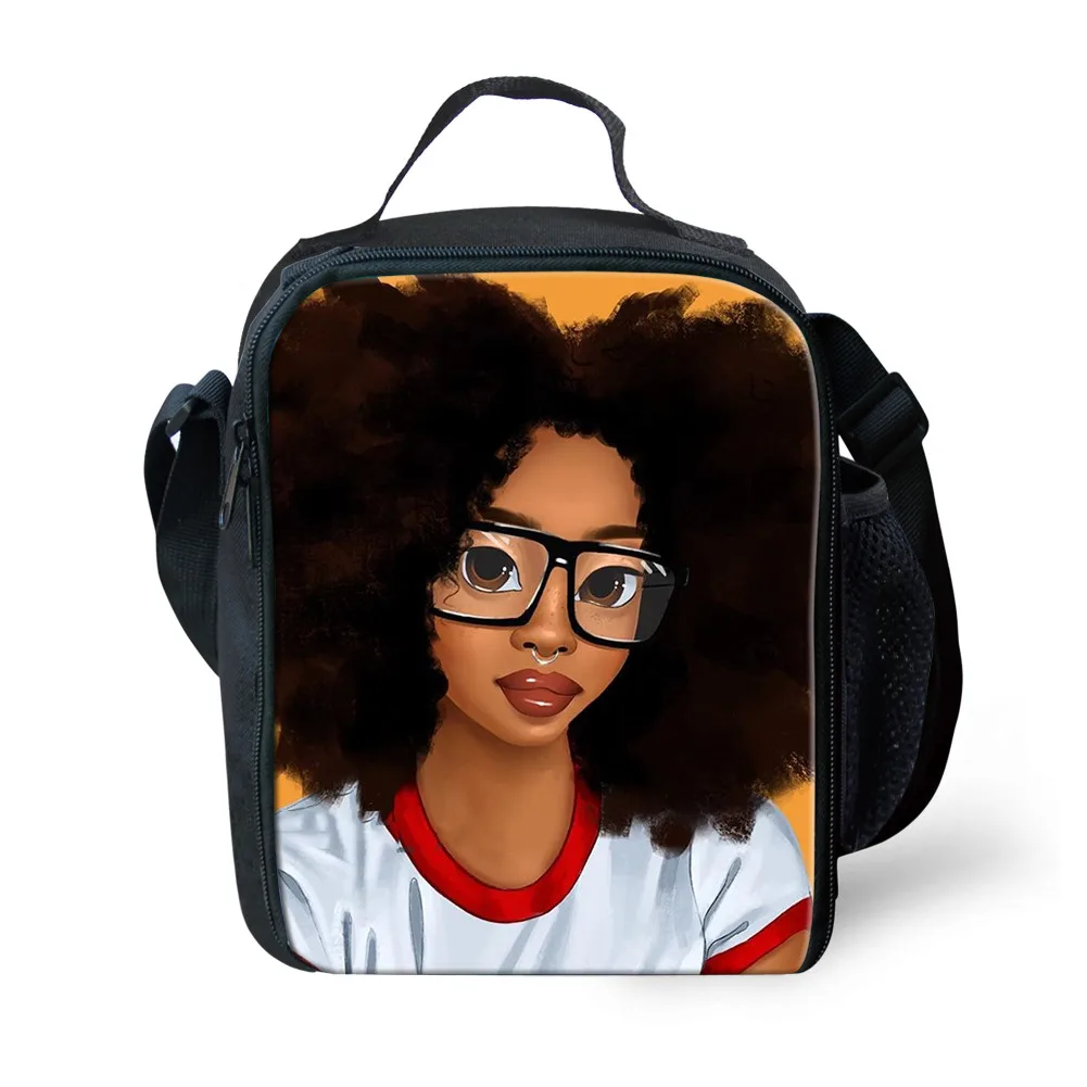 NOISYDESIGNS Children School Bags for Kids Black Girl Magic Afro Lady Printing School Bag Teenagers Shoulder Book Bag Mochila - Цвет: YQ4054G