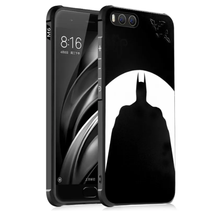 Fashion 3D Painting Cartoon Frosted Silicone Case for Xiaomi Mi 6 mi6 Anti-knock Shockproof Armor Protective back cover |