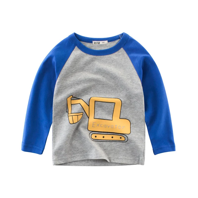 Kids Boys T Shirt Car And Dinosaur Print Long Sleeve Baby Girls T-Shirts Cotton Children's T-Shirt O-Neck Tee Tops Boy Clothes - Цвет: 3109