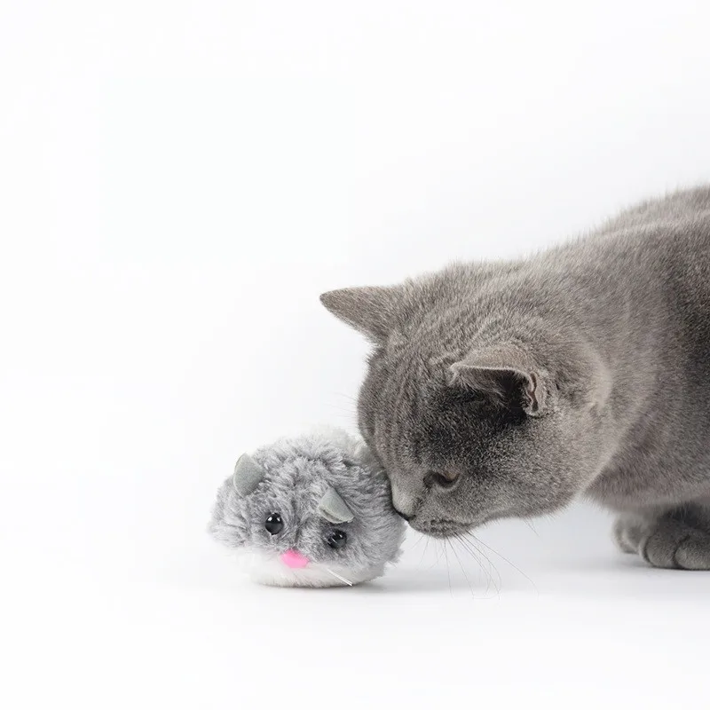 1 шт. игрушки для кошек Тяговая цепь шок встряхивание интерактивные игрушки для кошек крыса искусственный мех