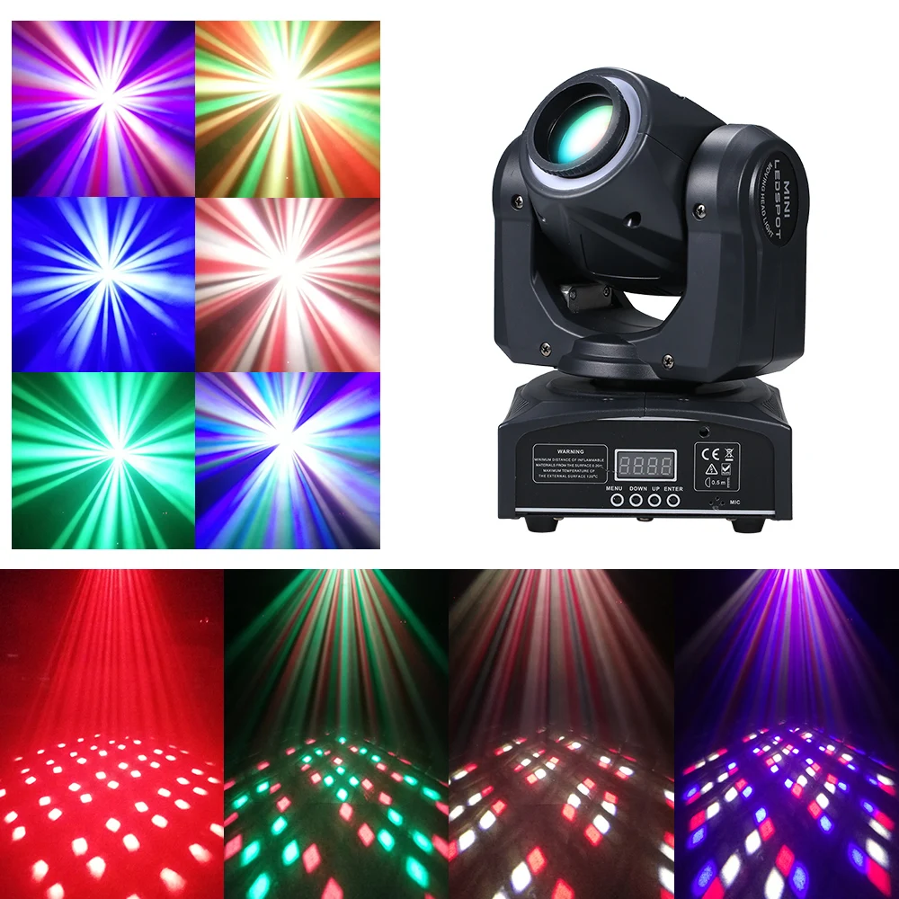 

Auto-run 60W disco light RGBW LED Moving Heads Stage Light 4 Patterns DMX512 Beam sound party lights for DJ lights Party Bar