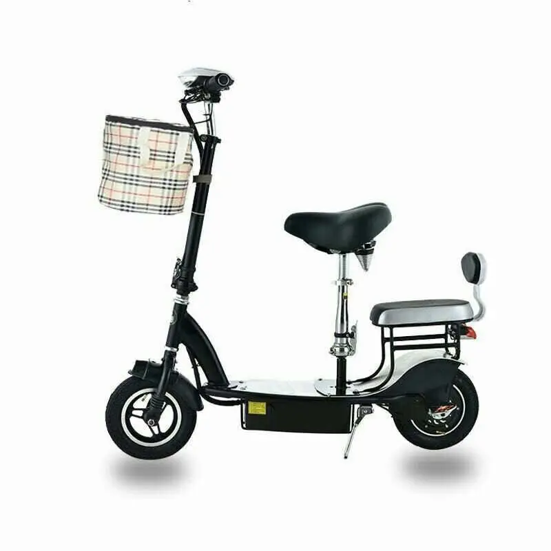 Новая модель мини складной электрический скутер для взрослых для мужчин женщин женский маленький автомобиль - Цвет: Черный