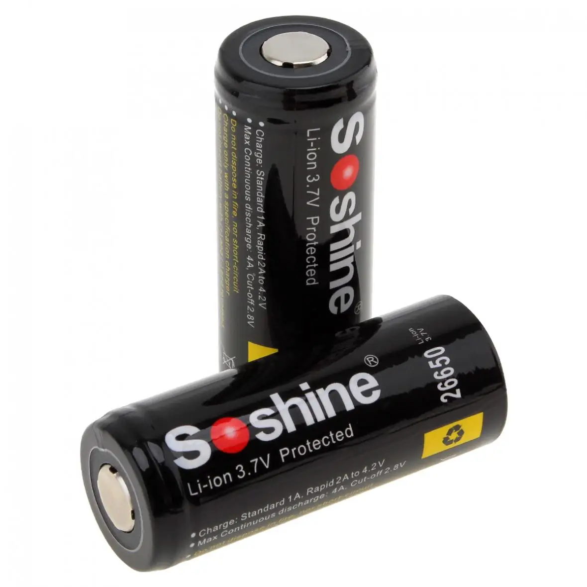 2 шт./компл. Soshine 26650 3,7 V 5500 мА/ч, литий-ионный аккумулятор Перезаряжаемые Батарея с защитой PCB для фонарик/Мощность инструменты/игрушки