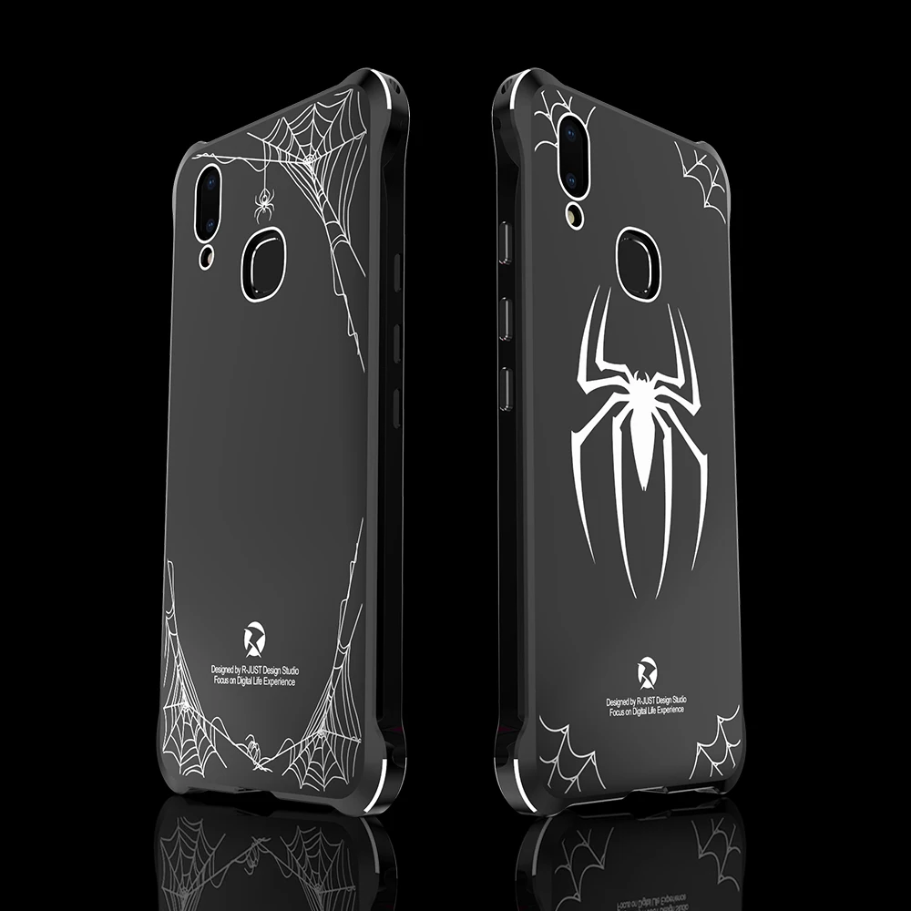 Vivo X21 случае экран отпечатков пальцев чехол Роскошный металлический алюминий