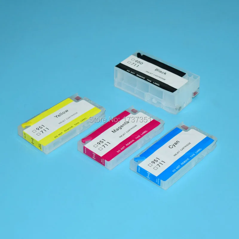 HP711 refill ink cartridge with auto reset chip for HP Designjet T120 T520 inkjet printer-in Ink