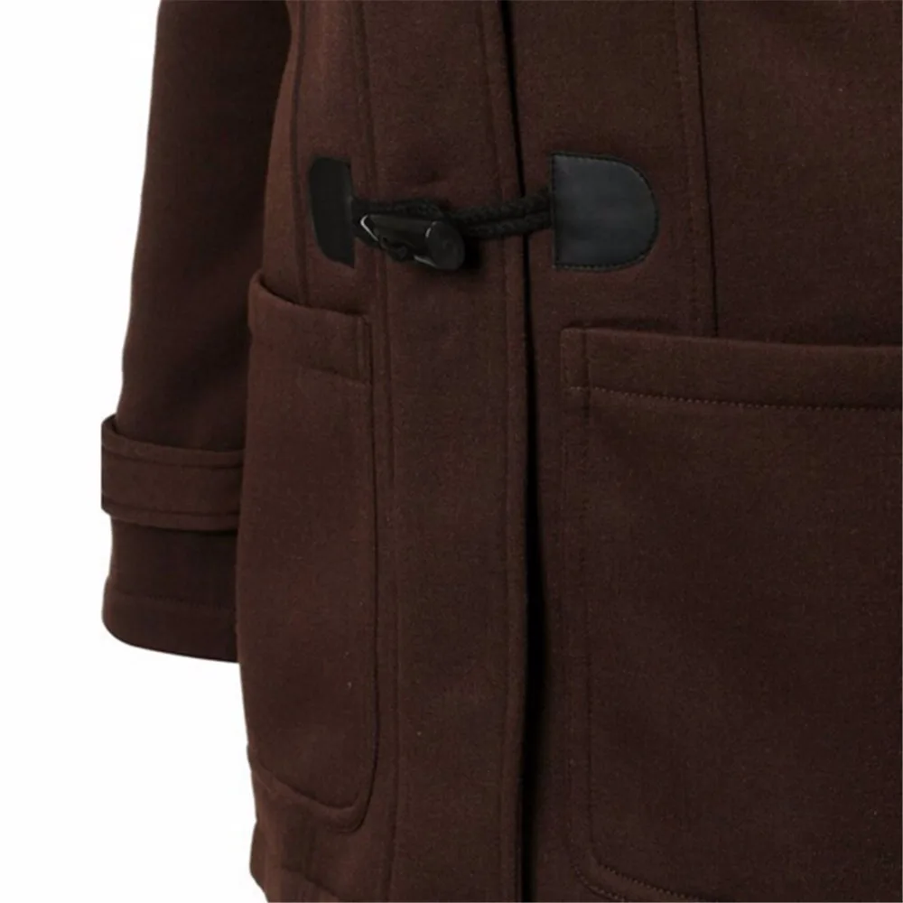 Especially long trench coat for women Spring Autumn Overcoat Female Long Hooded Horn Button Outwear trenchcoat