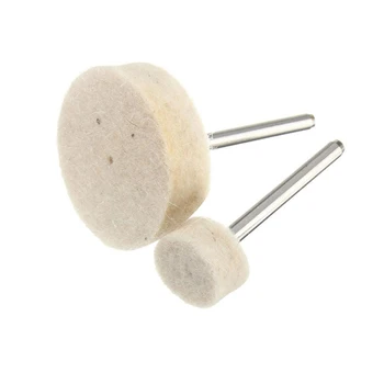 

30 Soft Felt Polishing Buffing Wheel Mop Pad + 3 Shank Fr Rotary Tool New