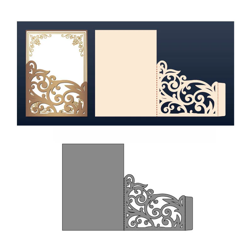 

Lace Wedding Card Cover Metal Cutting Dies Decorative DIY Scrapbooking Steel Craft Die Embossing Paper Cards Album Stencils Dies