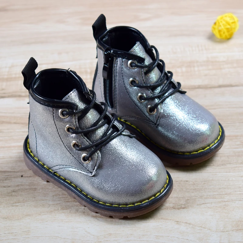 Cheap 2018 New Autumn Kids Boots Leather Boys Girls Boots Toddler Boots For Kids Lace up Non slip Waterproof Fashion Children s Boots