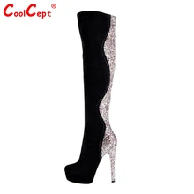 Women High Heel Knee Boots Fashion Buckle Ladies Shoes Woman Pointed Toe Heeled Botas Sexy Brand Heels Footwear Size 35-46 B176