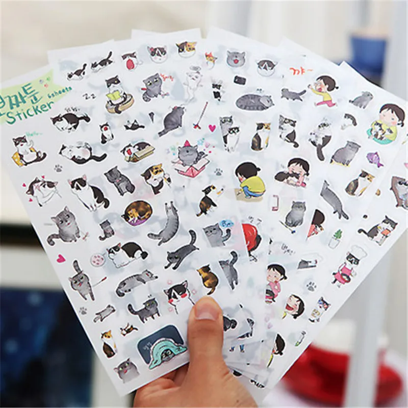 Creative transparent PVC cute black and white cat photo album