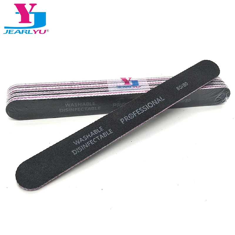 

10pcs Professional Nail File 80/80 or 100/100 or 100/180 Black Nail Art Sanding Files Buffing Buffer lima unghie Manicure Tools
