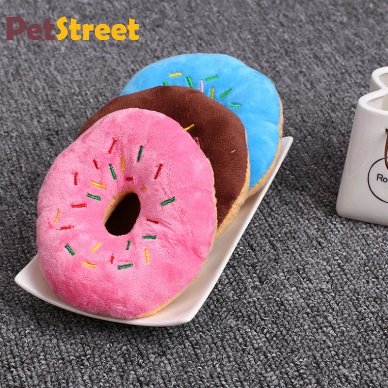 

Pet plush toys, creative doughnut plush toys molars Tooth Cleaning for cats and dogs.PetStreet Dog Toys