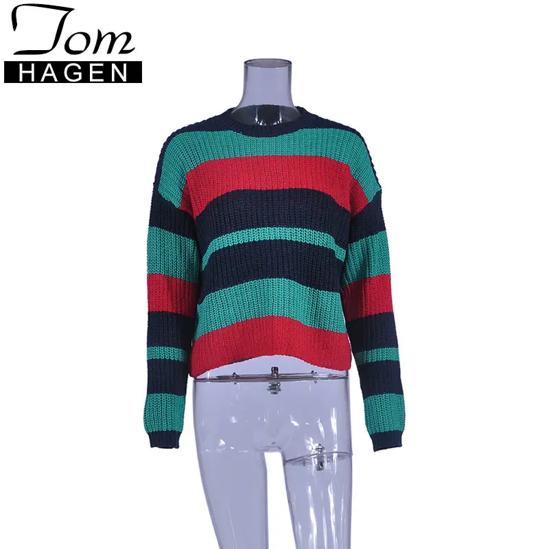aliexpress green striped sweater