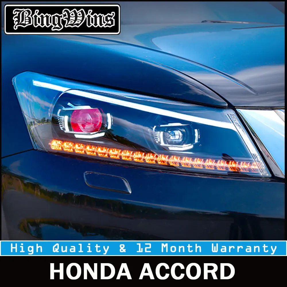 Car stlying For Honda Accord headlights 2008 2013 Red Eye For Accord 8