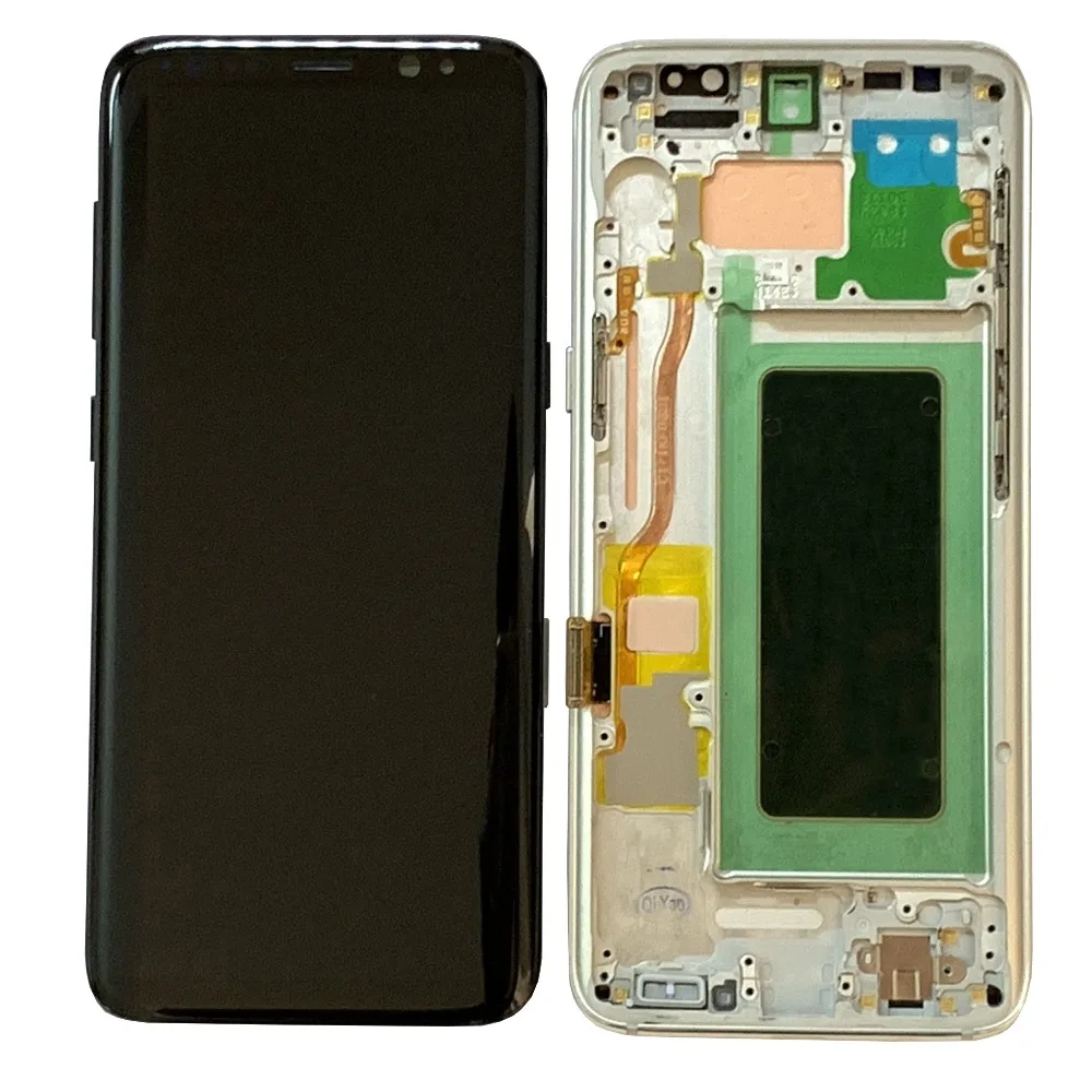 

S8 LCD with Frame Replacement for SAMSUNG Galaxy S8 G950 G950F Display S8 Plus G955 G955F Touch Screen Digitizer