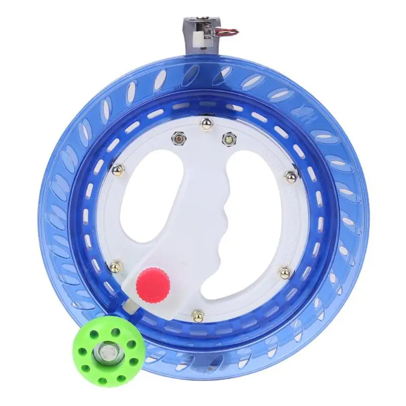 

Outdoor Round Blue Grip Beach Kite Wheel Winder Ball Bearing Reel Grip Twisted String Handle Tool Line Accessories