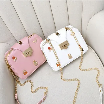 

Baggage Girl 2009 New Fashion Emblem Lipstick Small Square Bag Fashion Single Shoulder Slant Bag