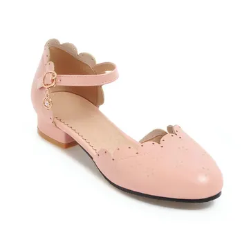 

19 years in spring and summer new comfortable party with the size and low code 28-50 hollow round head strap sandals women
