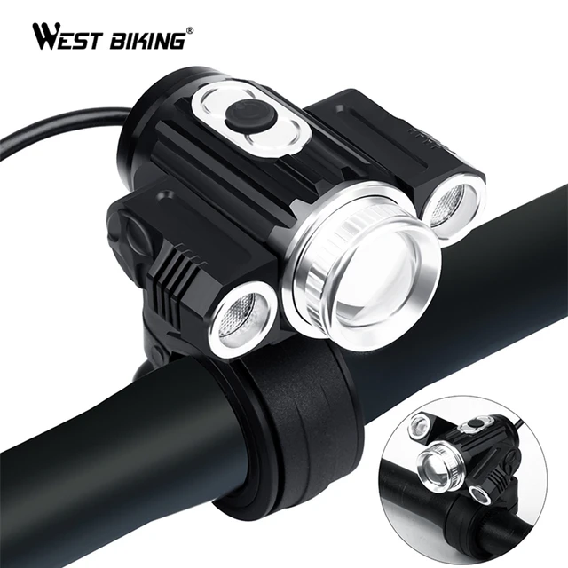 Best Price WEST BIKING 800LM Front Bike Headlight Adjustable T6 & 2 XPE LED + 18650 Rechargeable Battery + Mount +USB Cable Bicycle Light Best Price WEST BIKING 800LM Front Bike Headlight Adjustable T6 & 2 XPE LED + 18650 Rechargeable Battery + Mount +USB Cable Bicycle Light