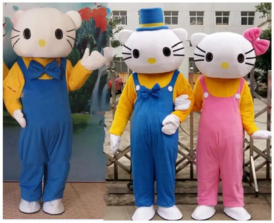 

Anime Hello Kitty Cartoon Cute Fancy Dress Mascot Costume Full Set For Adult Role Play Suit