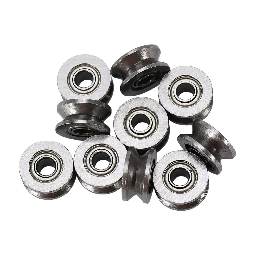 10x 624UU Groove Guide U Type Pulley Sealed Rail Ball Bearing U groove 4x13x7mm