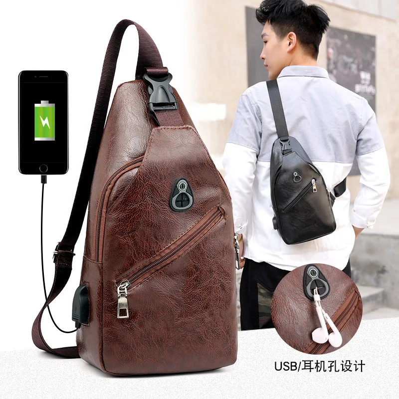 Men Boy Crossbody Sling Bag Waterproof Shoulder Chest Back Pack Anti Theft