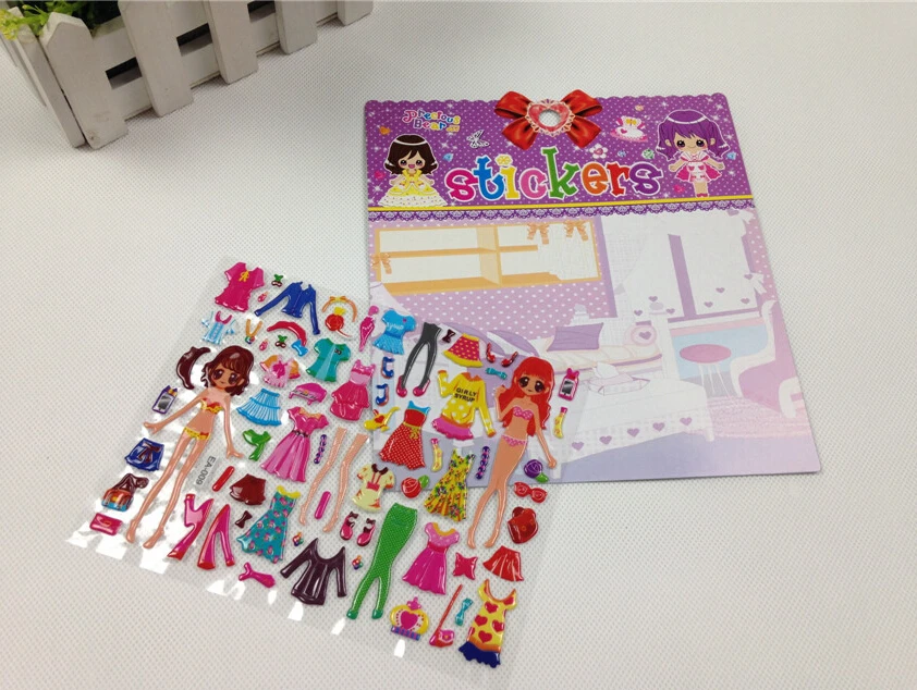 Girls Change Clothes Dress-Up cute jigsaw,dress changing good fun toys 17*18cm 6