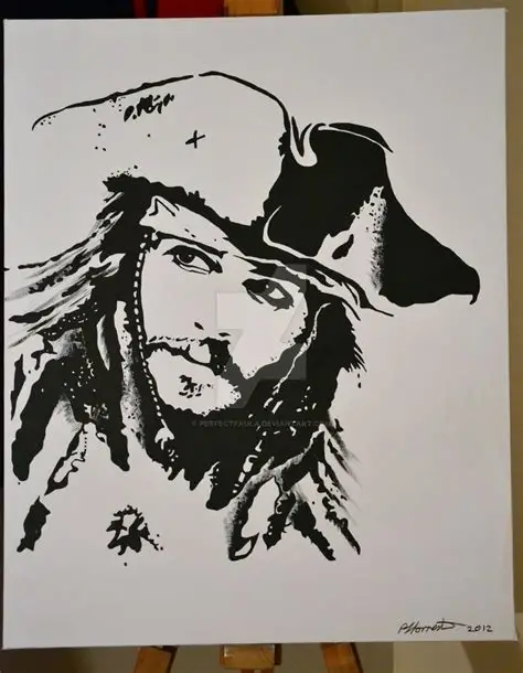 johnny depp stencil by hand painted pop art superman on canvas