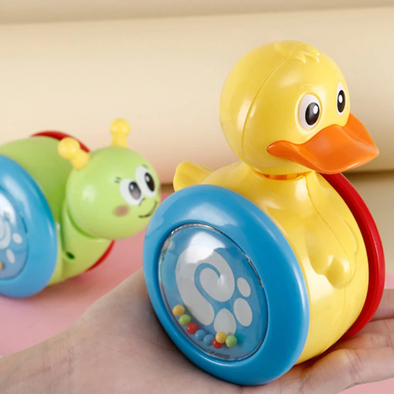 

Baby Toys Cute Rattles Cartoon Snail Duck Tumbler Doll Ring Bell Newborn Baby Toys 0 -12 Month Learning Educational Puzzle Toys