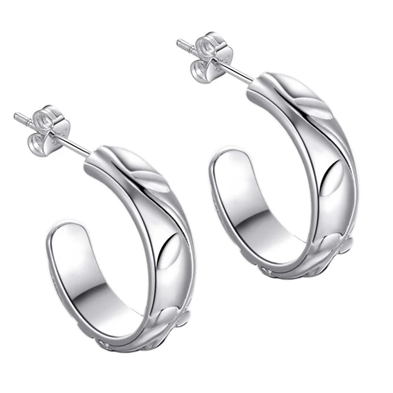 

Fashion Silver Jewelry Exquisite Paterm Stud Earring For Women Loving Gift AE218