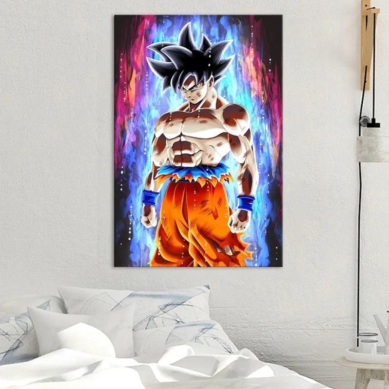 

Canvas Painting Home Decor Art Anime Dragon Ball GOKU Poster Cartoon Pictures for Boy Bedroom Wall Decor ,Unframed 1 piece
