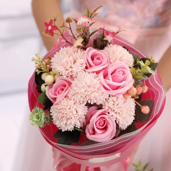 

Soap Flower Gift Box Mother's Day Gift Send Mom Simulation Small Bouquet Originality Gift Microcheiria Hold In Both Hands