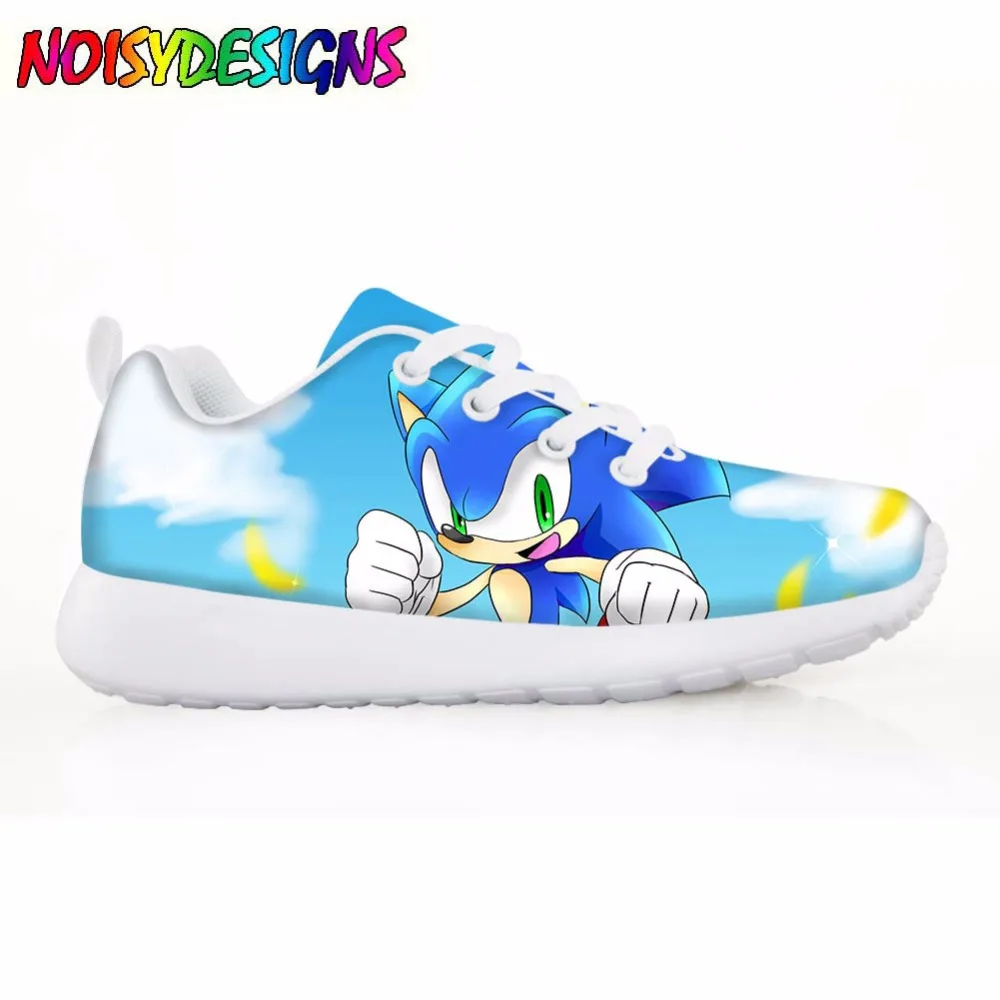 

Comfortable Flats Shoes for Kids Cute Cartoon Sonic the Hedgehog Children Sneakers Girls and Boys Lace-up Mesh Walking Shoes