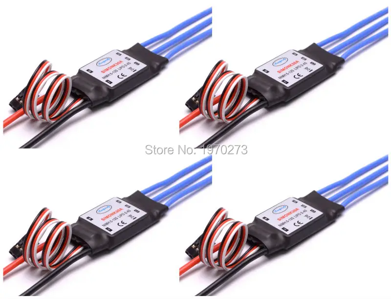 

4 шт. 30A SimonK prgram RC бесщеточный ESC с BEC 2A для 4-осевого квадрокоптера мультикоптера