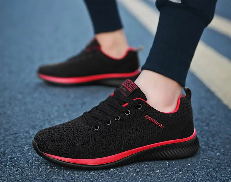 Mens New Mesh Men Casual Shoes Lac-up Men Shoes Lightweight Comfortable Breathable Walking Sneakers Tenis Feminino Zapatos