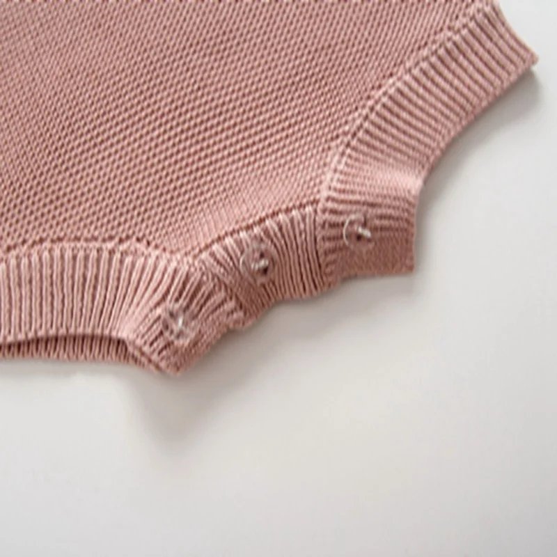 Newborn Baby Girl Body Solid Body de Manga Larga collar de Peter Pan de Punto de Algodón Ropa Caliente Ropa Roupas de Bebes