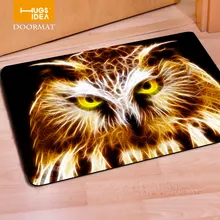 HUGSIDEA Прохладный вход Коврики 3D животного Сова волк домашние тапочки Ковры для Гостиная Спальня Tapete 40*60 см мягкие резиновая двери Коврики Tapis
