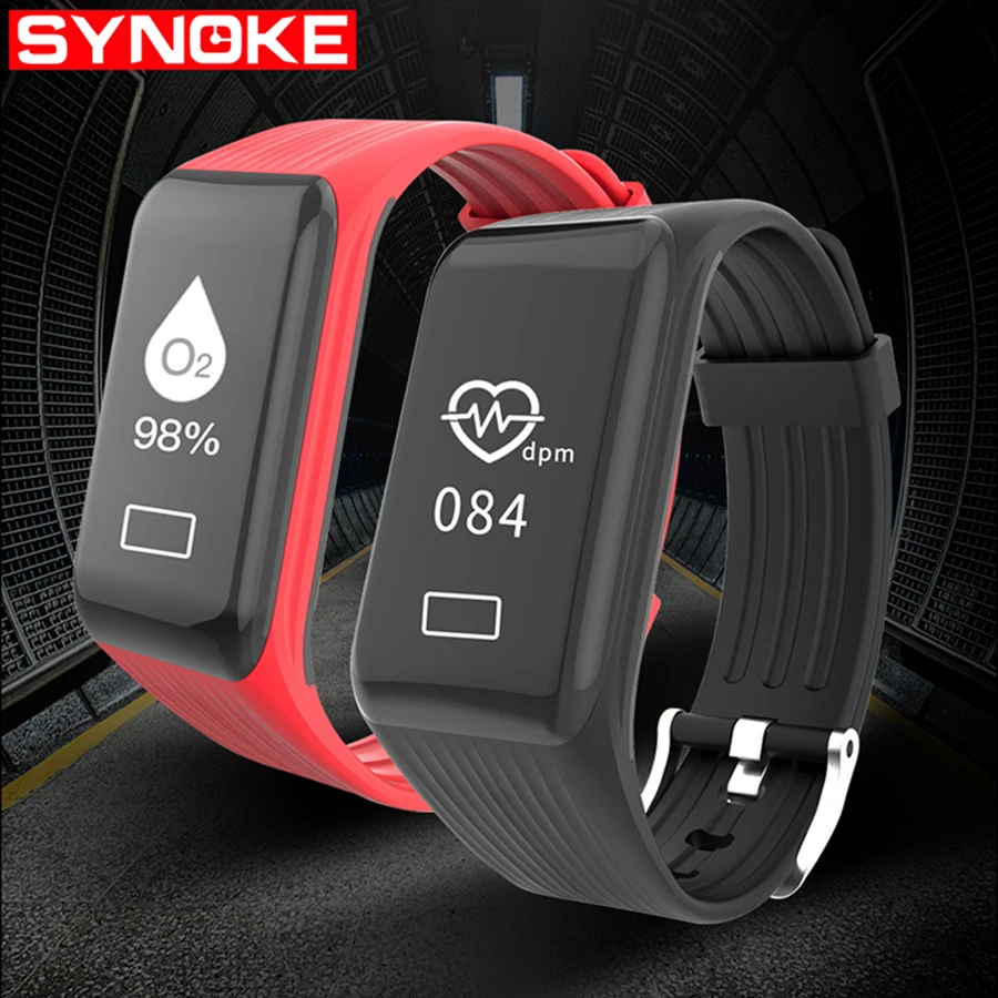 

SYNOKE Fitness Watch Smart Sport Watches Digital Pedometer Call Reminder Smartwatch for Iphone Android Waterproof Watches