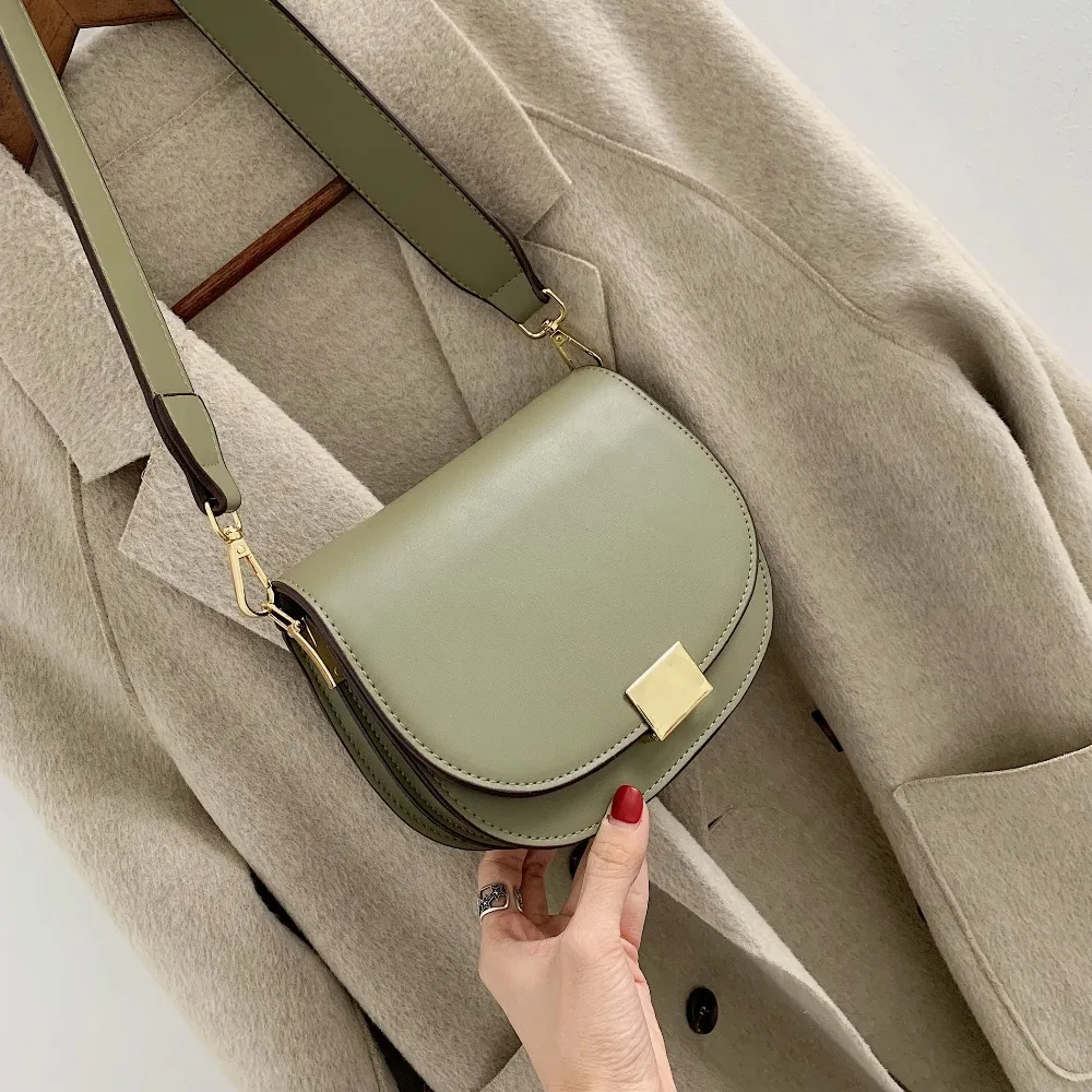 Female Small Saddle Bag Crossbody Bags For Women 2019 Solid Color