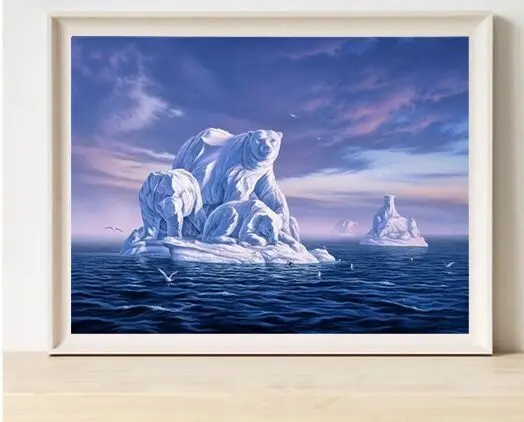 

new DIY 5D Diamond Mosaic Handmade Diamond Painting square Cross Stitch Diamond Embroidery Animals on the sea needlework