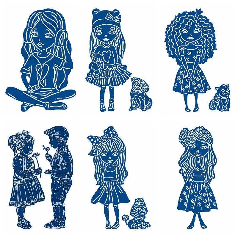 

Cherished Darling Girl Metal Cutting Die Stencil For Scrapbooking Paper Cards Crafts Handmade Embossing Decorative 2019 New Dies