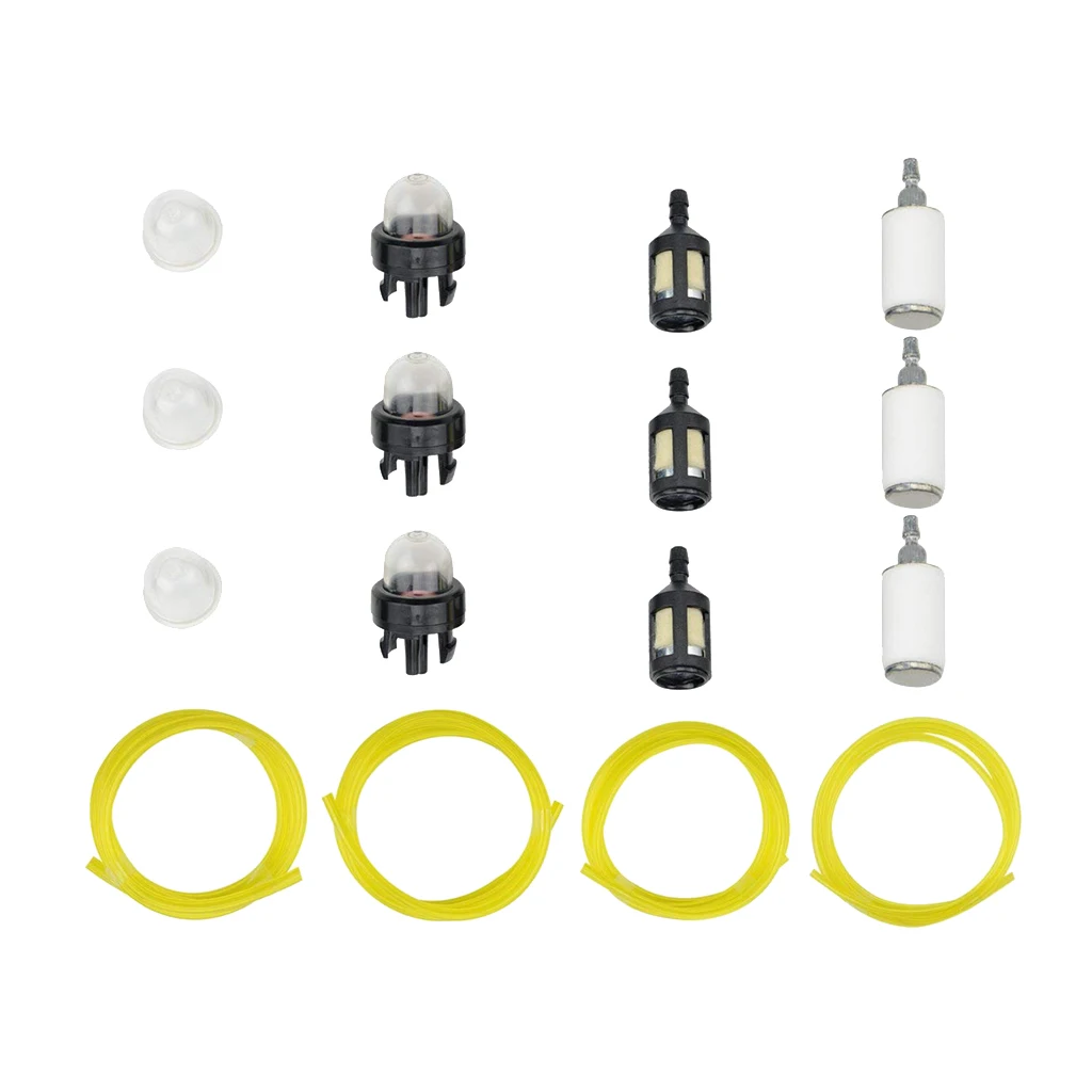 PACK of Fuel Line Hose & Fuel Filter & Primer Bulb Kit for Stihl Poulan String Trimmer Chainsaw