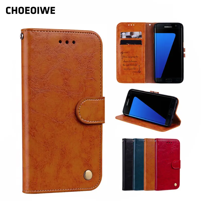 CHOEOIWE для Samsung Galaxy G930 G930F S7 Edge S7edge G9350 G935F SM-G935 чехол с откидной крышкой Кожаные