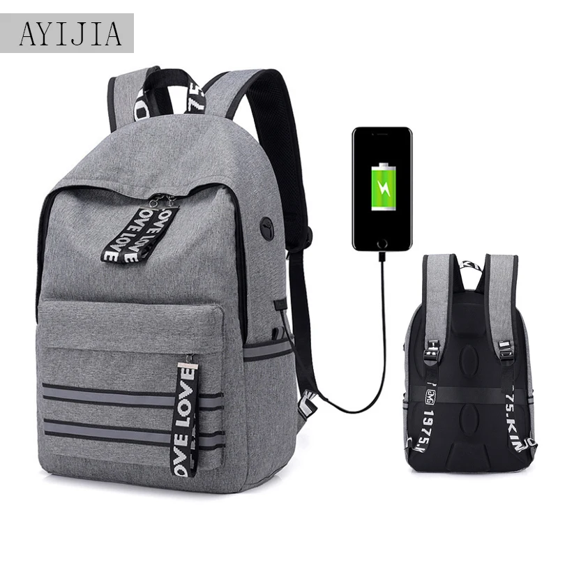 

2018 new backpack Smart USB charging interface men and women backpack large capacity computer bag travel bag fashion casual