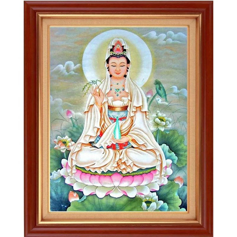 chinese cross stitch buddha Guanyin god people Printed cross-stitch kits for embroidery handmade gift living room decor religous