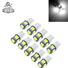 10 шт. Led T10 5050 12V W5W 194 168 6000K автомобиль из Canbus светильник-излучающие диоды независимая 5Led лампа без ошибок Univ авто лампа
